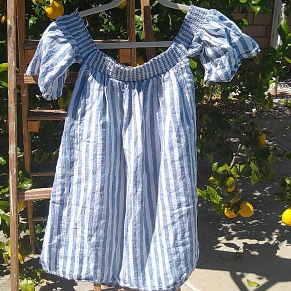 Cynthia Rowley Smocked Top On/Off the Shoulder S - Picture 5 of 6